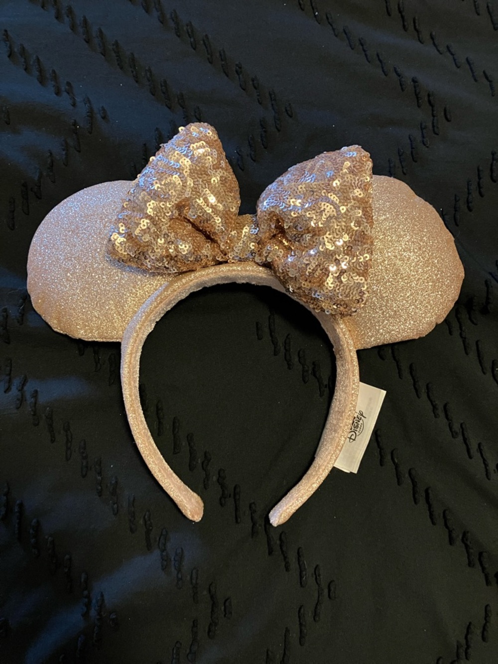 Disney Rose Gold Sequin Minnie Ears Headband